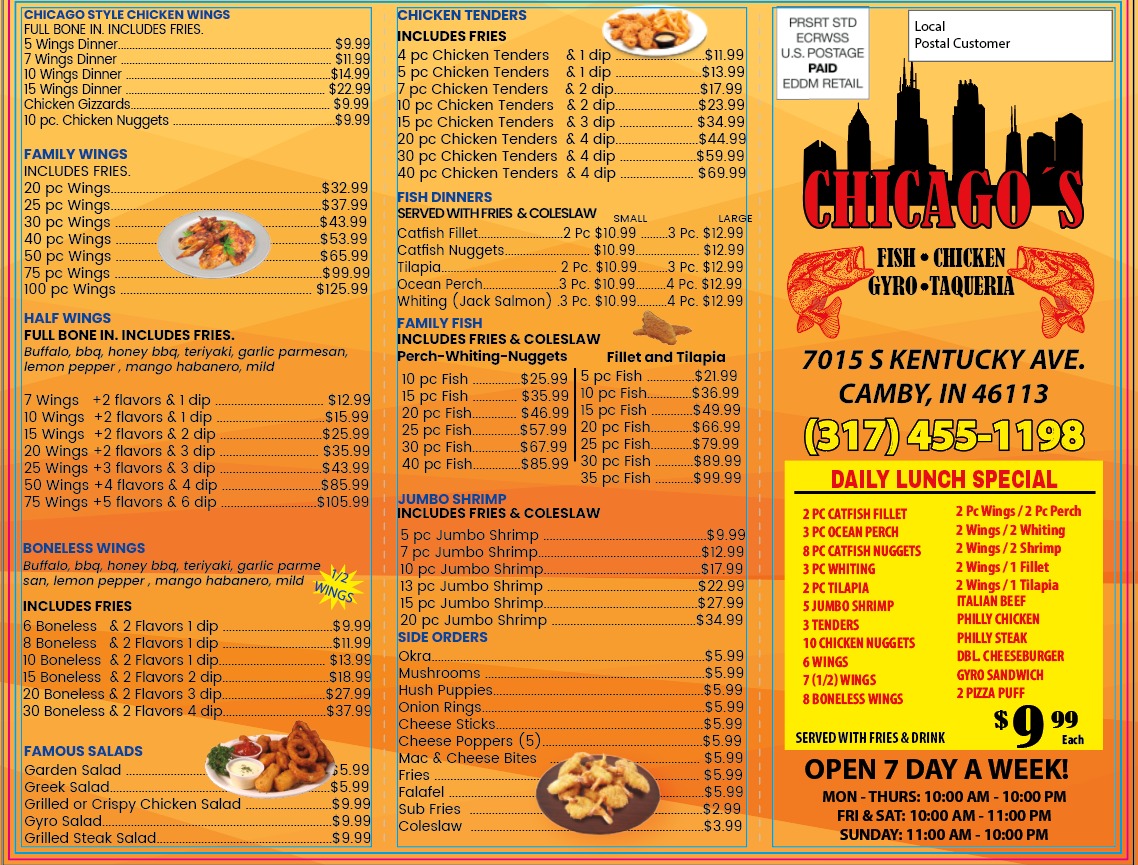 Menu Chicago Fish, Chicken & Gyros Taqueria-1